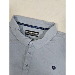 DIXXON Polo Golf Shirt Mens 4XL Stitch Premium Striped Slate Blue Cotton Classic